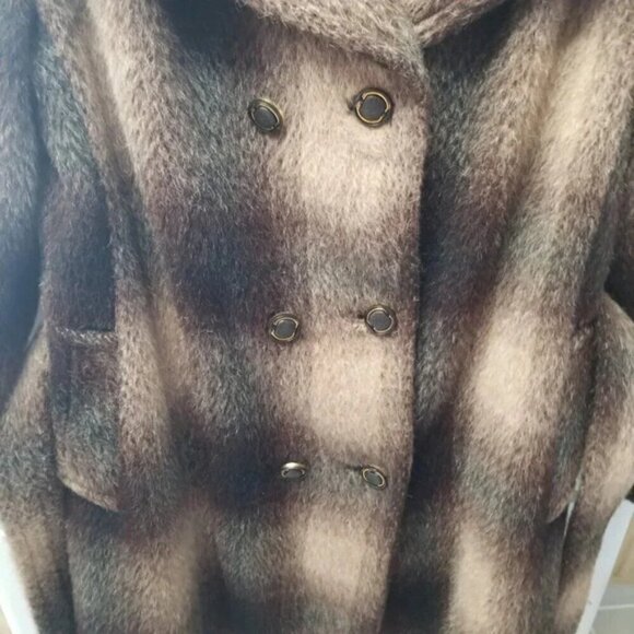 Vintage 100% Pure Mohair Belted Long Coat - Picture 11 of 16